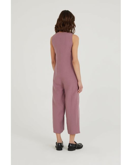 DOR Raw Luxury Blue By The Lake Maggiore Linen Jumpsuit