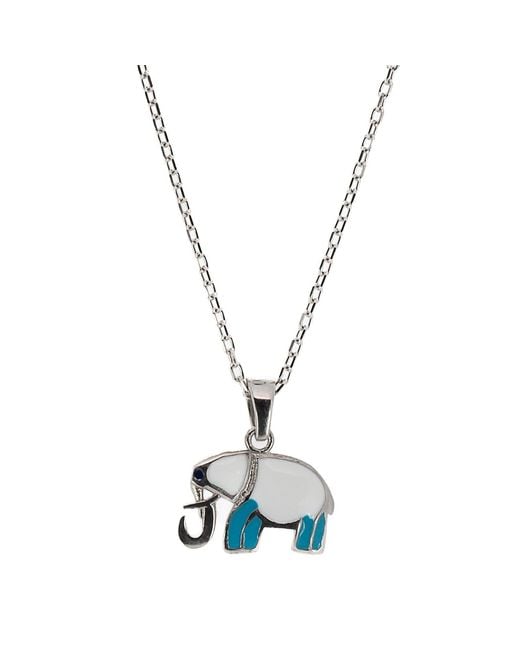 Ebru Jewelry Metallic Sterling Elephant Necklace