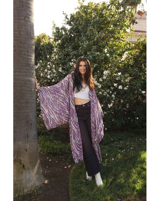Jennafer Grace Purple Etosha Kimono