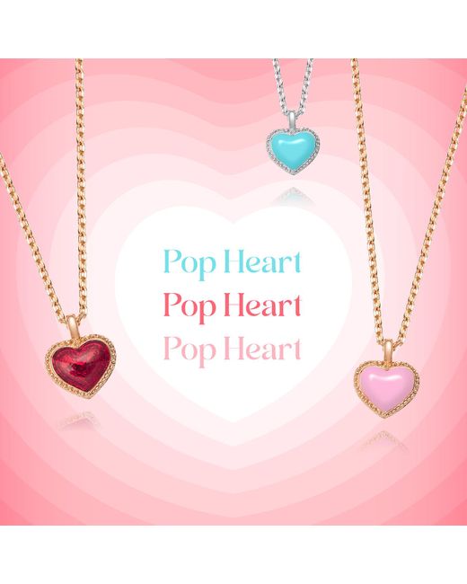 Grosse Pink Enamel Heart Necklace, Series Pop Heart