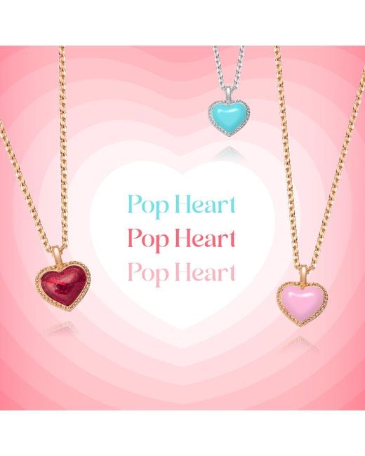 Grosse Pink Enamel Heart Clip On Earrings, Series Pop Heart