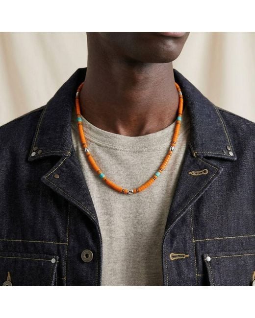 Jaredjamin Orange Waimea Beaded Necklace for men
