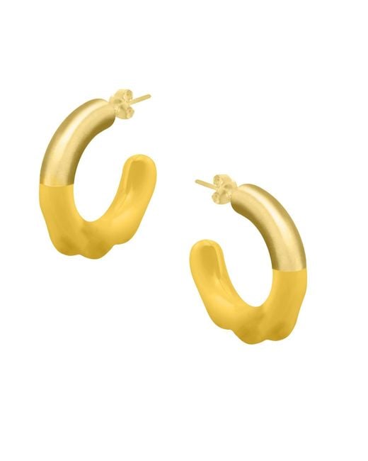 Lunaya Jewelry Metallic Abstract Molten Hoops