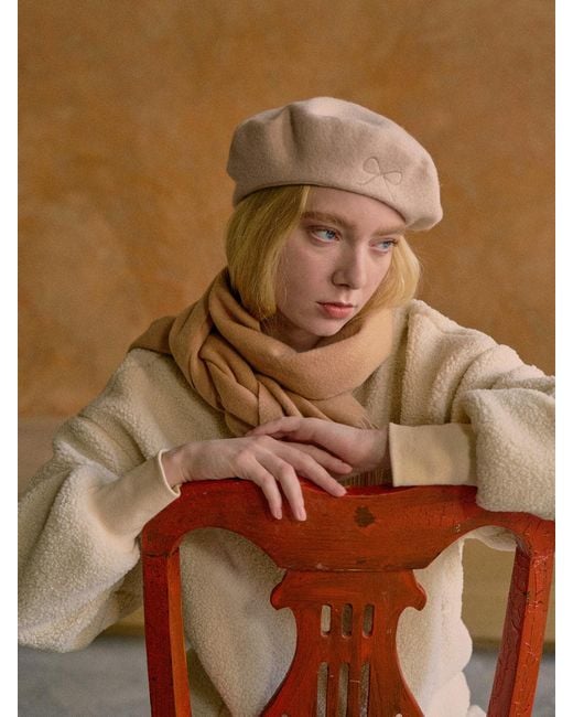 Lost Pattern Natural Bon Chic Wool Beret