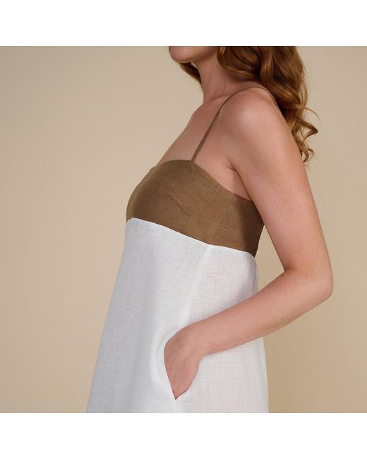 The Summer Edit Gray Olivia Luxe Linen Maxi Dress