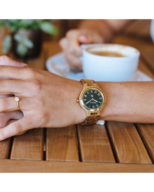 Waidzeit Metallic Wine Princess Noir Wine Barrel Watch