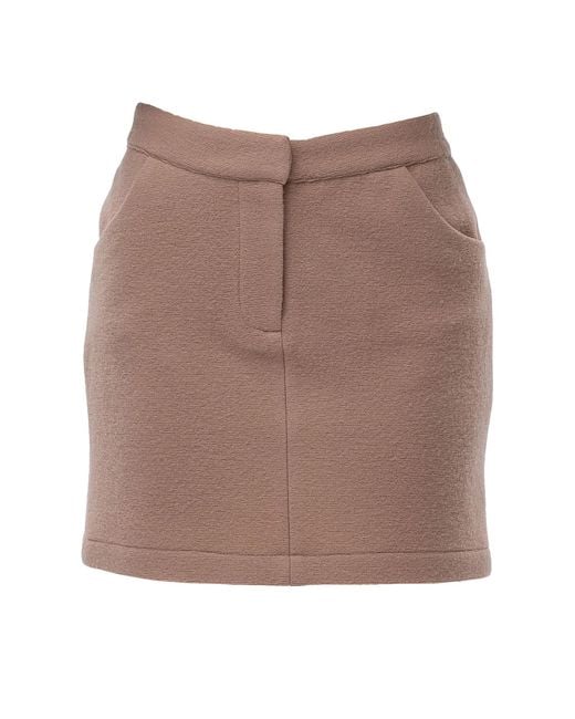 Maison Bogomil Brown Soft Mini Skirt