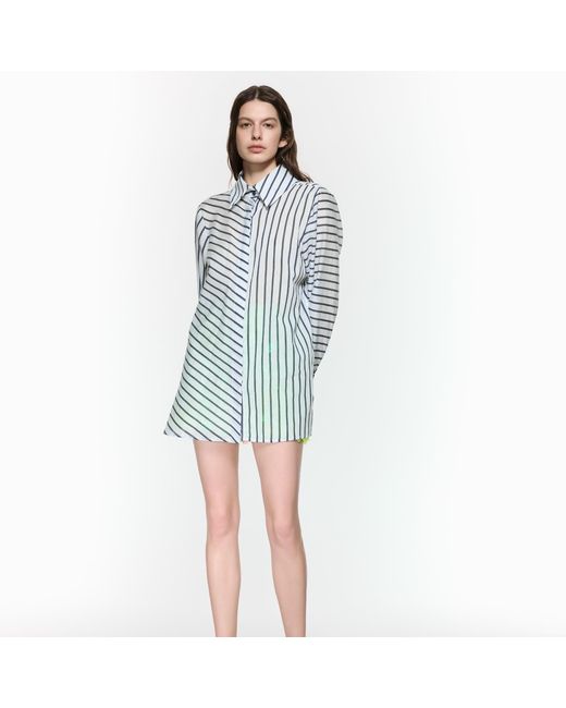 Mirimalist Blue Helix Striped Shirt