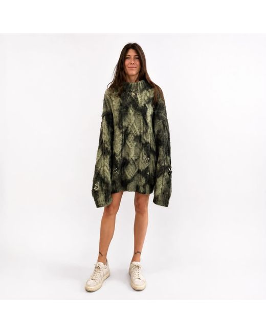 Zasta Studio Green Hand-Dyed Wool Knit Sweater