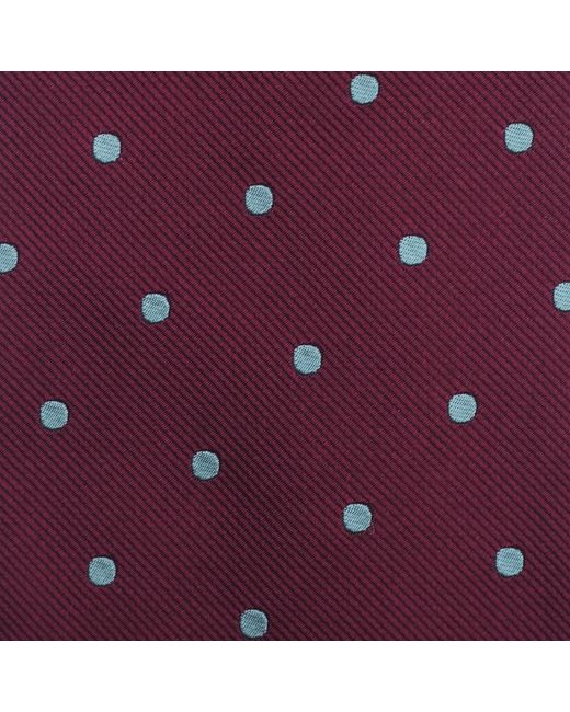 Peper Harow - Made in England Purple Burgundy Pin Polka Tie & Socks Groom's Set for men