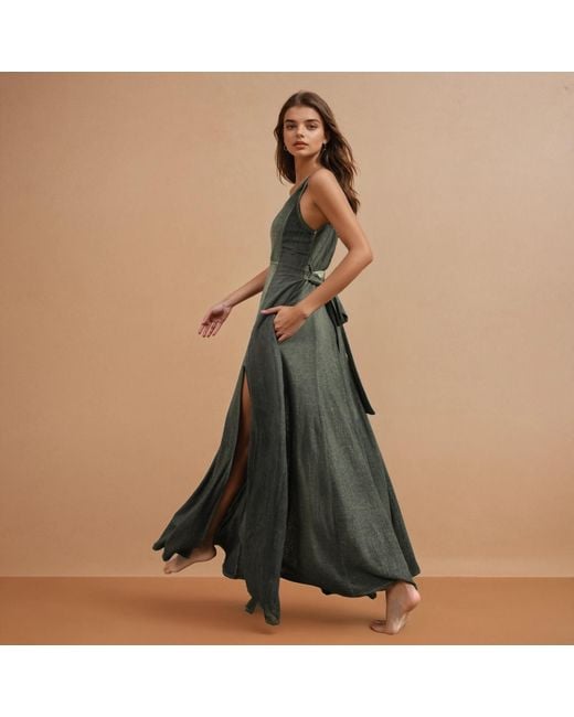 Zhenabia Green Zhe Dress Khaki
