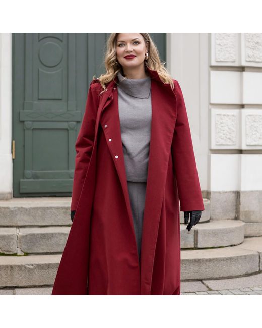 RainSisters Red Winter Coat With Hood & Scarf: Winter