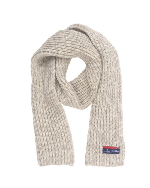 Arthur Beale Gray Maritime Wool Scarf for men