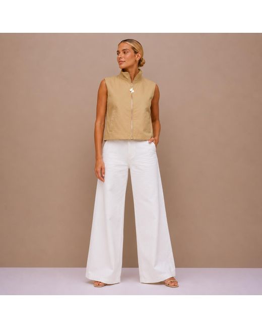 House of Laines London Natural Neutrals Laines Couture Cropped Trench Gilet