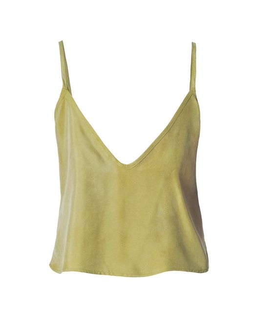Italia A Collection Green Leaf Vegan Silk Camisole