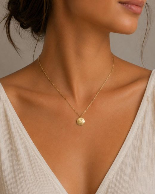 Marcia Moran Metallic Emilia Delicate Coin Necklace