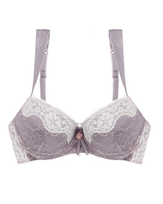 Tallulah Love Purple Silk Keepsake Padded Plunge Bra