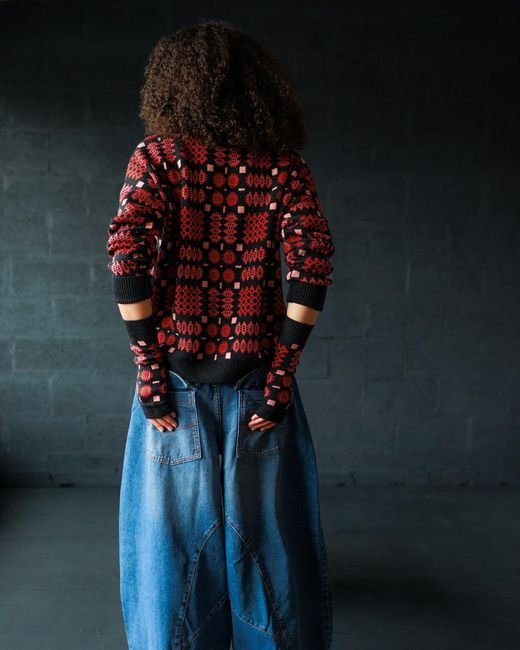 Mabli Red Carthen Merino Pullover