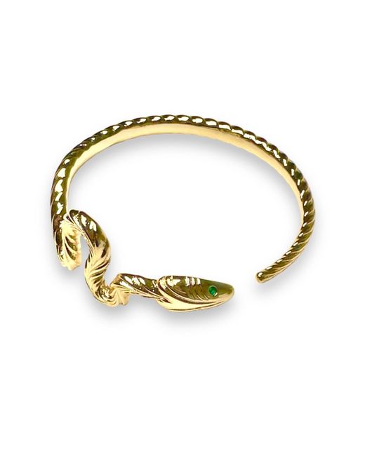 Jagged Halo Jewelry Metallic Serpent Cuff Bracelet