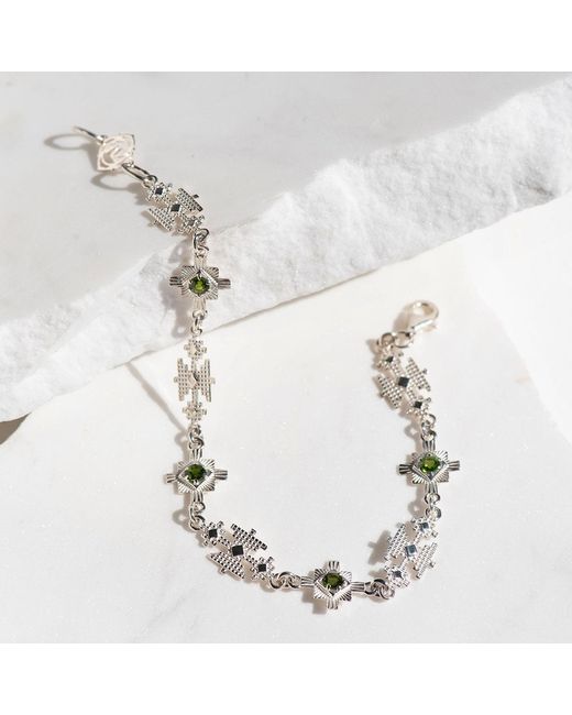 Zoe & Morgan Metallic Ayllu Bracelet Chrome Diopside