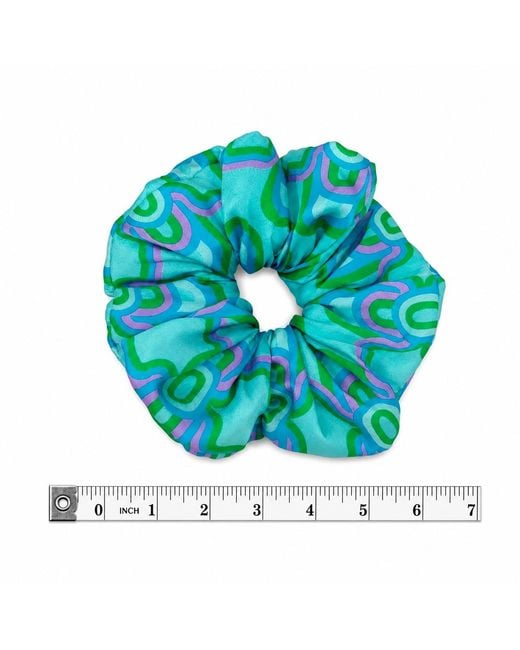 Julia Clancey Green Super Sized Luxe Aqua Olympia Silk Scrunchy