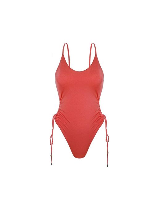 Cherina Beachwear Llc Red Oia Swimsuit