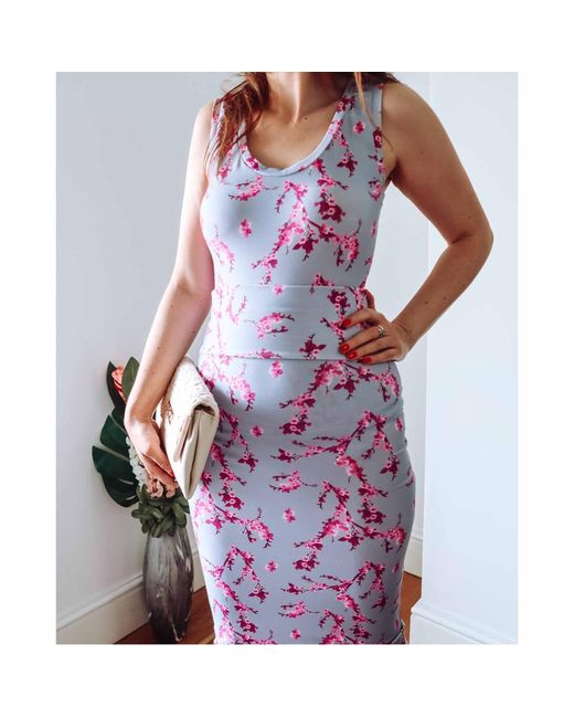 Sophie Cameron Davies Gray Floral Vest Top