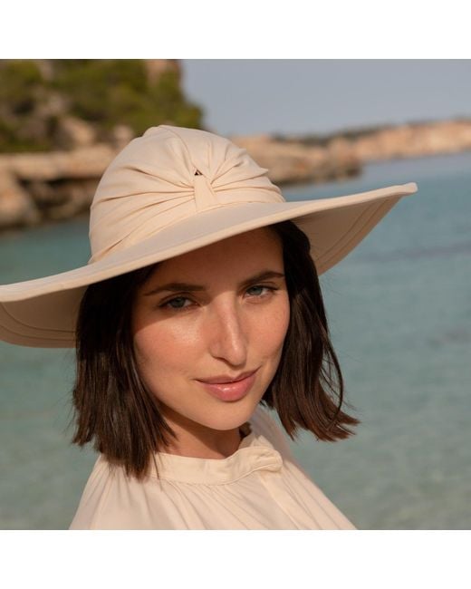 Kalani Sunwear Black Neutrals Bahamas Uv Sun Hat Nude