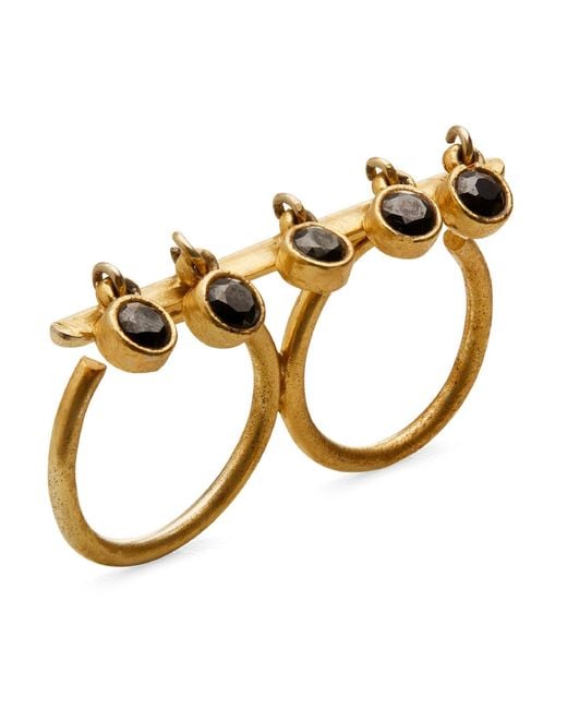 Dhwani Bansal Metallic Adjustable Kandi Double Ring