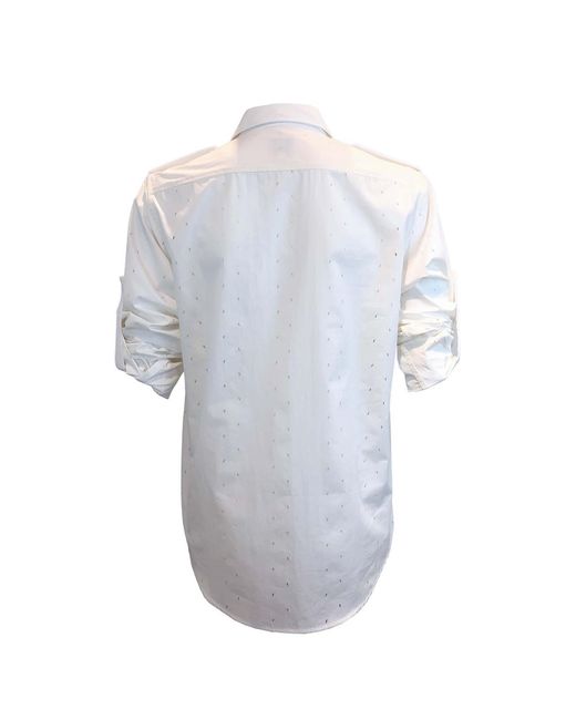 SNIDER Blue Leaf Long Sleeve Shirt for men