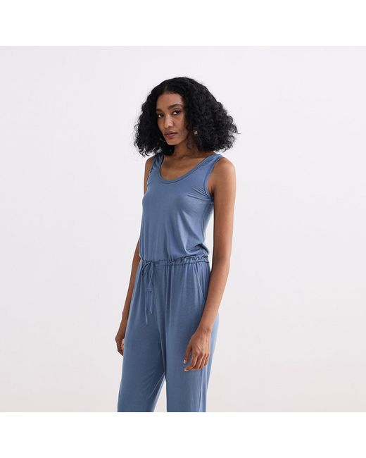 REISTOR Blue Relaxed Drawstring Jumpsuit