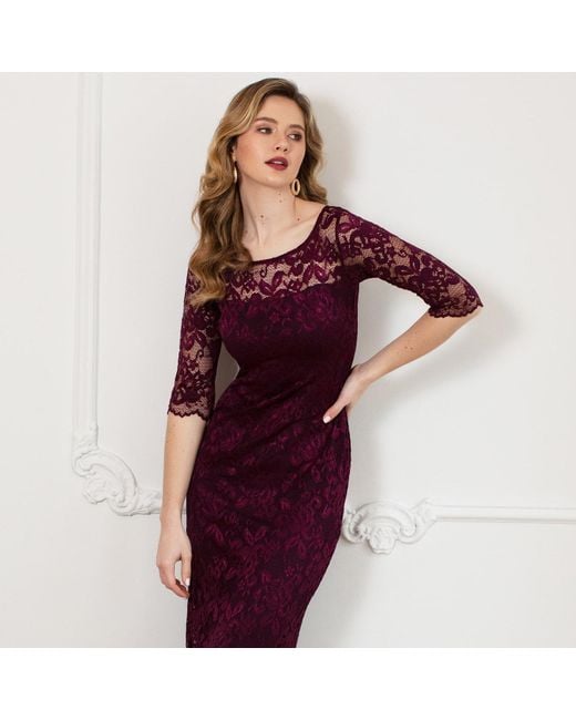 Alie Street London Purple Lila Lace Gown