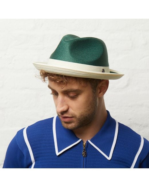 Dasmarca Hats Green Dasmarca Florence Emerald Summer Two Tone Crushable Hat for men