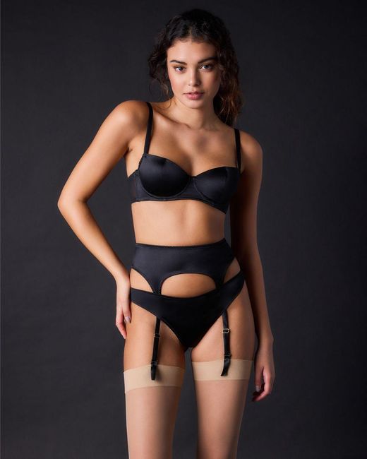 Journelle Black Iris Low Balconette Bra Noir