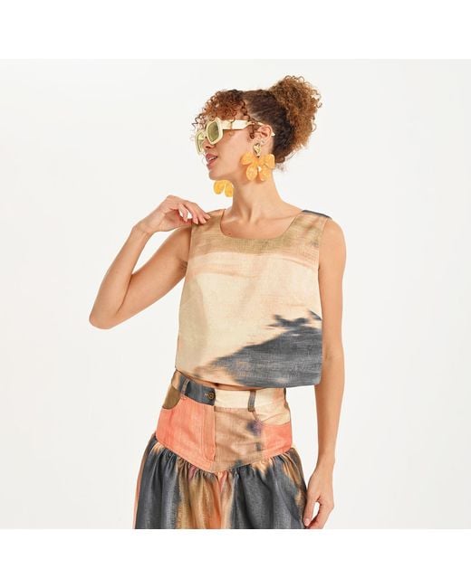 Lalipop Design Natural Aura Sleeveless Top
