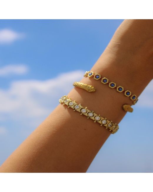 1610Istanbul Metallic Mediterranean Swarovski Bracelet