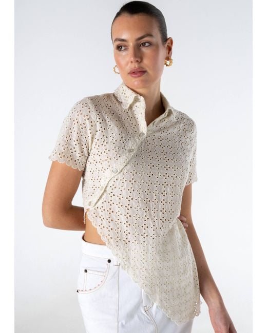 Say the Label Natural Breeze Blocks Asymmetric Top