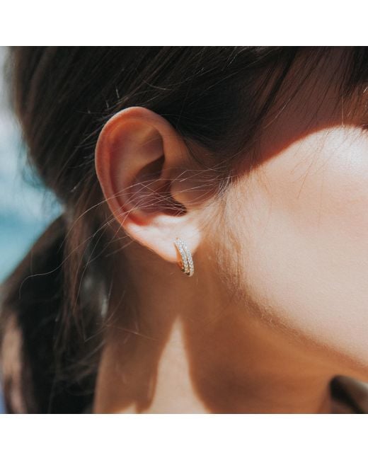 Native Gem Metallic Evil Twin Huggie Earring