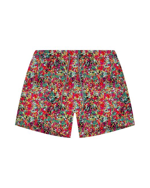 Playaluxe Red Tulum Volley Swim Trunk Coral Calypso for men