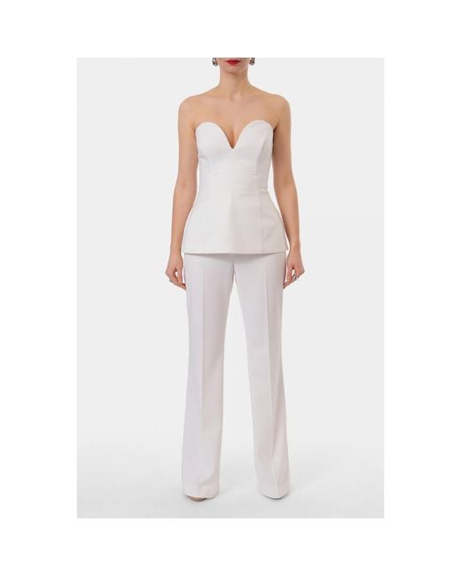 AGGI by HALEWSKI White Lamia Off Corset Top