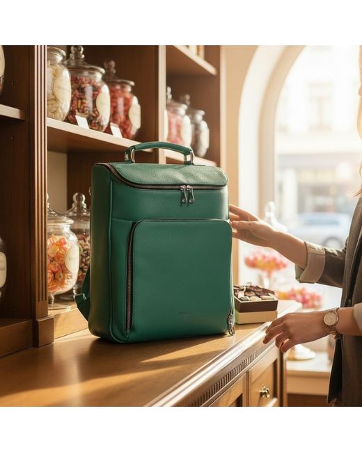 Luis Steven Green Medium Laptop Pack