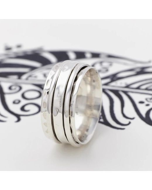 Charlotte's Web Jewellery White Karma Abundance Spinning Ring for men