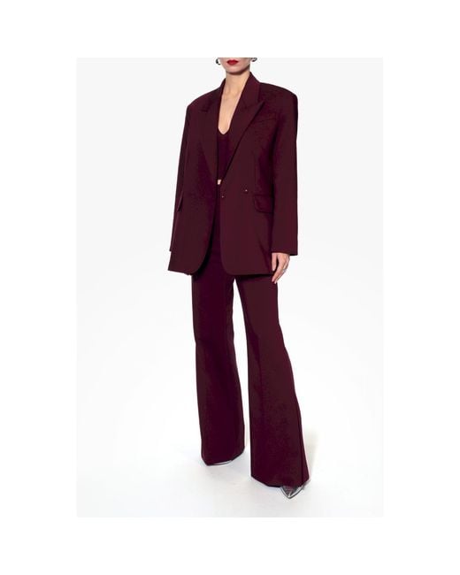 AGGI by HALEWSKI Purple Blair Burgundy Wine Oversized Blazer