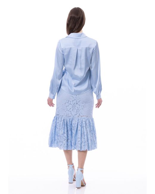Carloslines Blue Button Down Long Sleeve Shirt