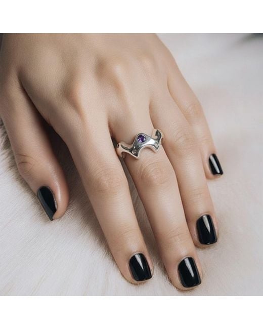 Tg-Jewellery by Tamara Gervasio Blue Sea Slug Ring Iolite Cabochons