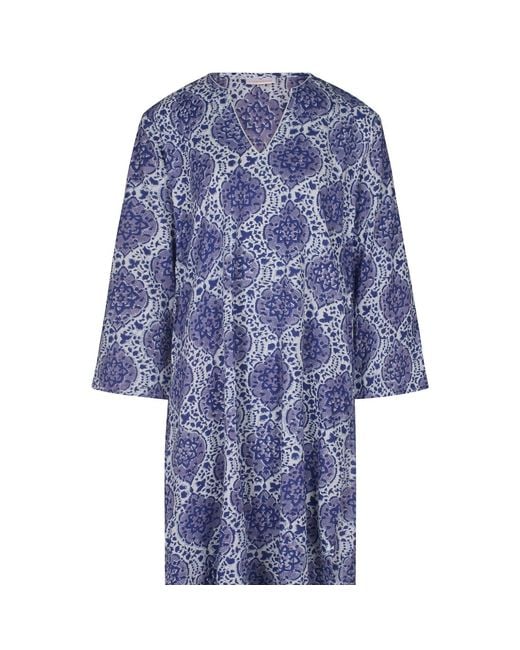 La Mandarine Blue Kaftan, Beach Dress, Kaftan Dress, Beach Kaftan, Luxury Beach Cover-Up