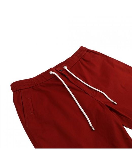 DAVID WEJ Red Plain Drawstring Shorts – Rust for men