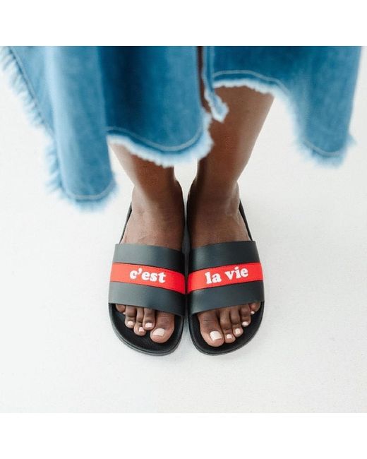 Zenzee Multicolor Cest La Vie Slide Sandals