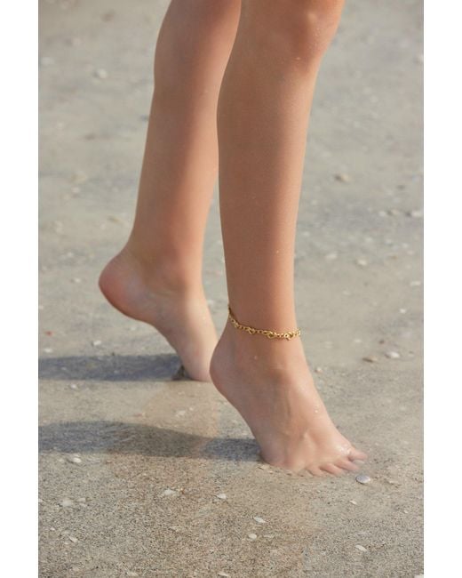 Adriana Pappas Designs Metallic Knotted Hearts Anklet