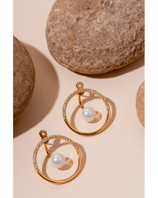 Zynnia Collective Metallic Circle Ear Jacket Studs